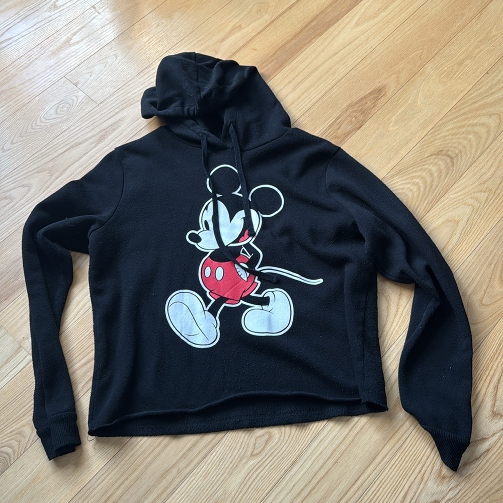 Disney Mickey Mouse Hoodie Set Size L Black Sweatshirt Joggers Lounge - Picture 2 of 10